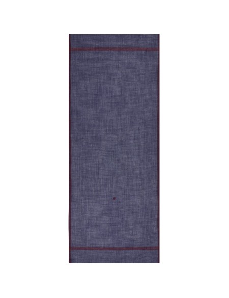 Écharpe homme chic bleu marine rouge, laine douce