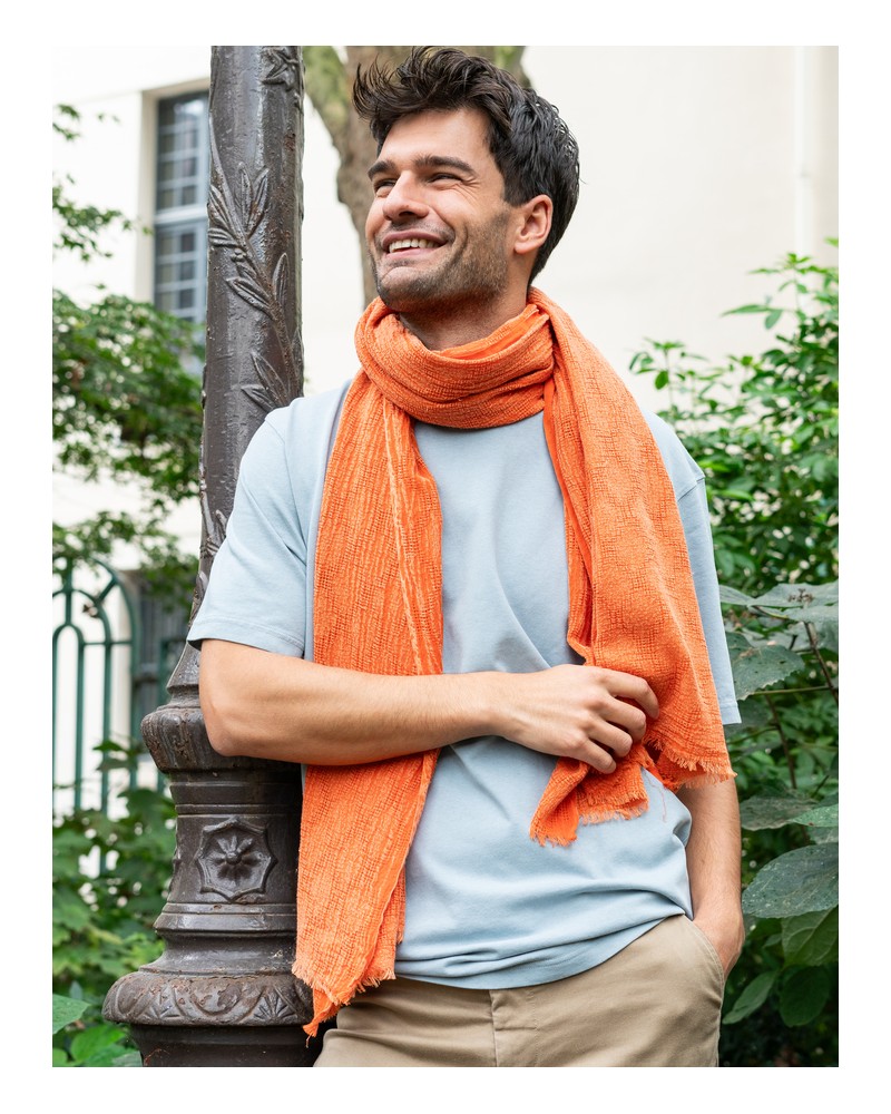 foulard homme orange